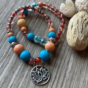 DREAMSICLE COLLECTION: Handmade Bracelet Set
